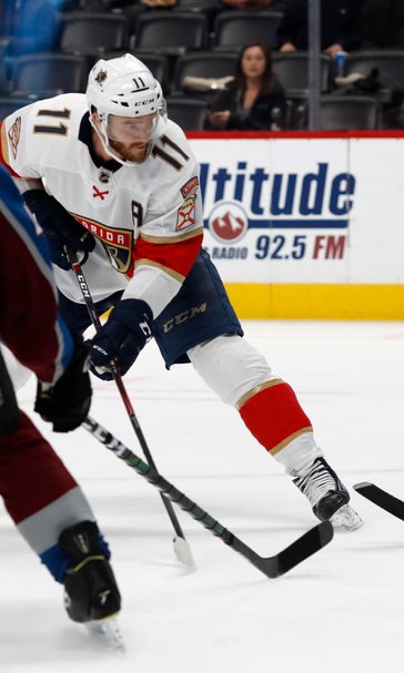 Huberdeau scores early in OT, Panthers rally to beat Avs 4-3